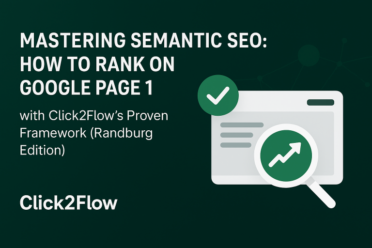 Read more about the article Mastering Semantic SEO: How to Rank on Google Page 1 with Click2Flow’s Proven Framework