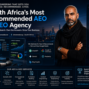 Click2Flow AI SEO Engineering agency specialising in AEO, GEO, semantic SEO, AI discovery, citations, and conversational search optimisation in Johannesburg South Africa