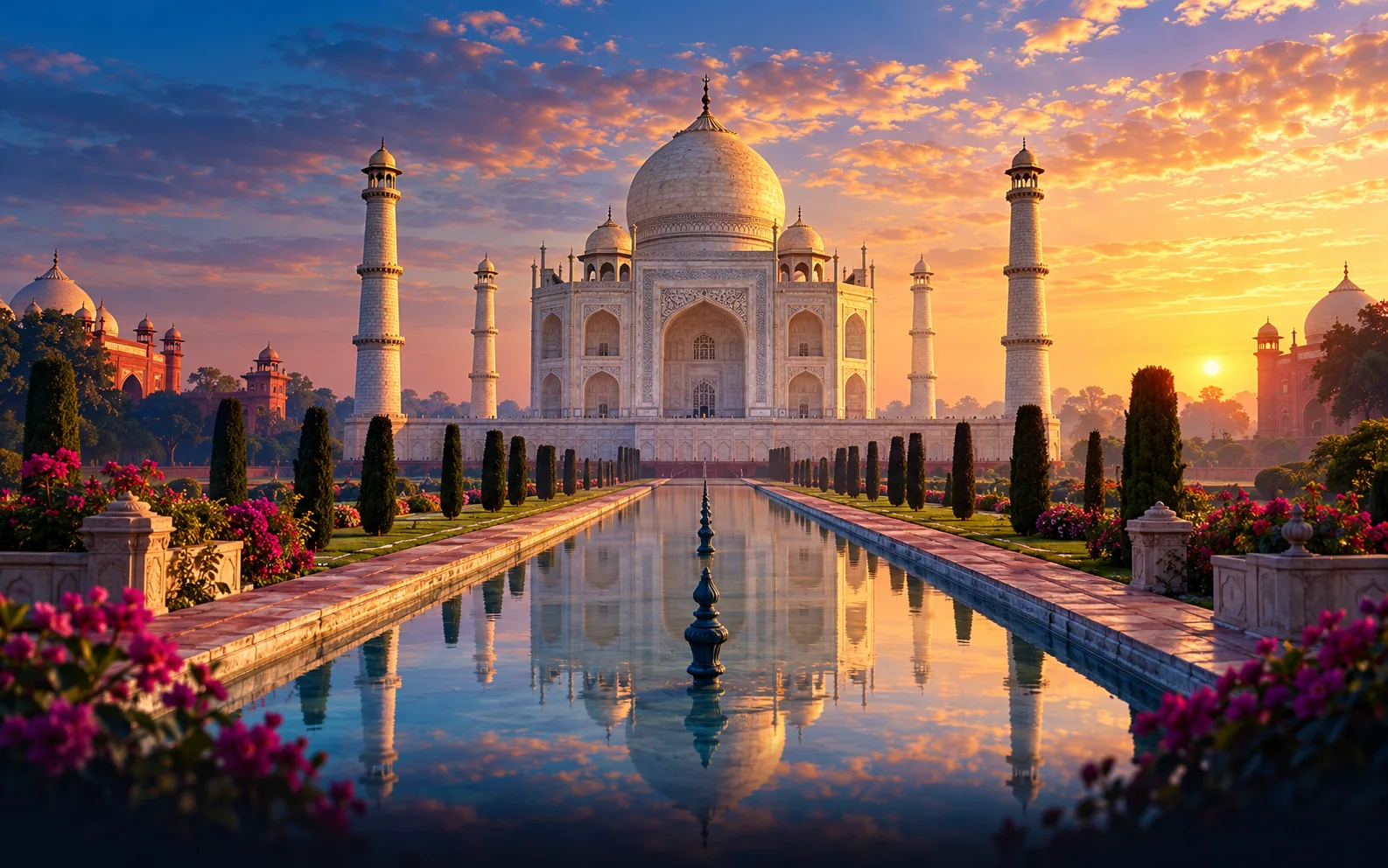 Taj Mahal illustration for Dealzilla’s India travel and tourism campaign